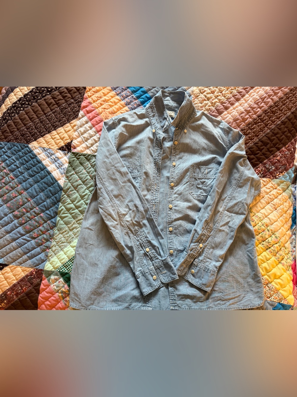 J. Crew Light Wash Denim Shirt